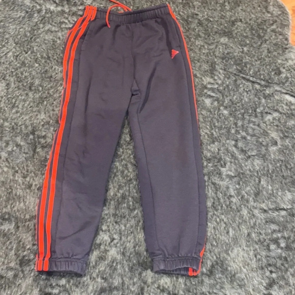 Adidas climalite grey orange striped boy jogger Sz L - Picture 3 of 10